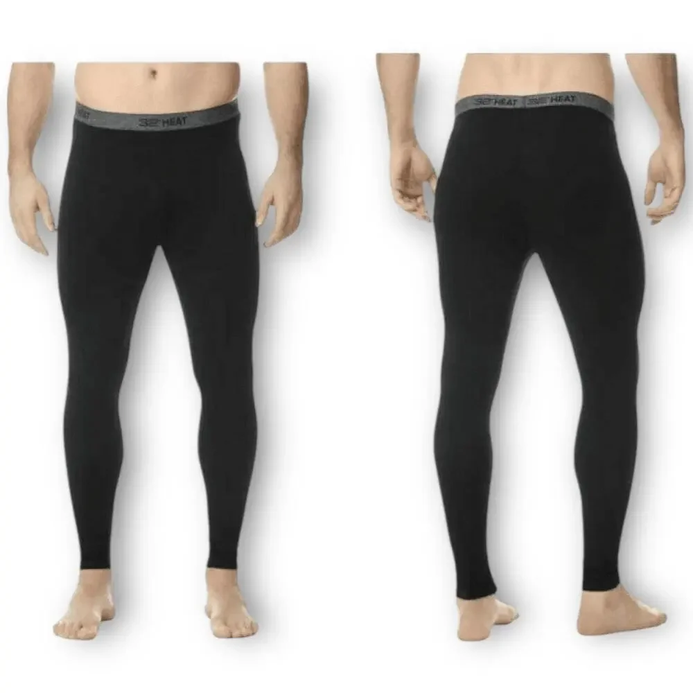 NWT 32 Degrees HEAT Mens Thermal Legging 2Pk Small Black